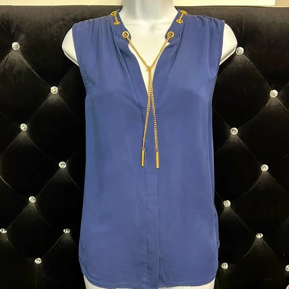 Michael Kors Tops Michael Kors Silk Blouse With Gold Hardware